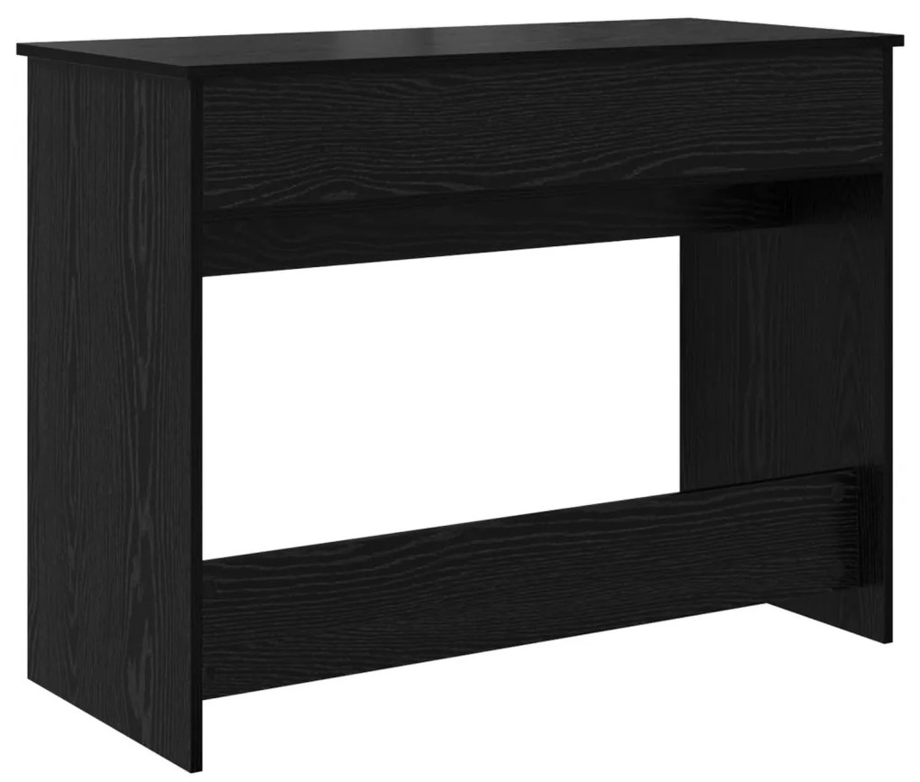 Öltöztető Asztal Tükörrel Fekete Tölgy 100x45x76 cm