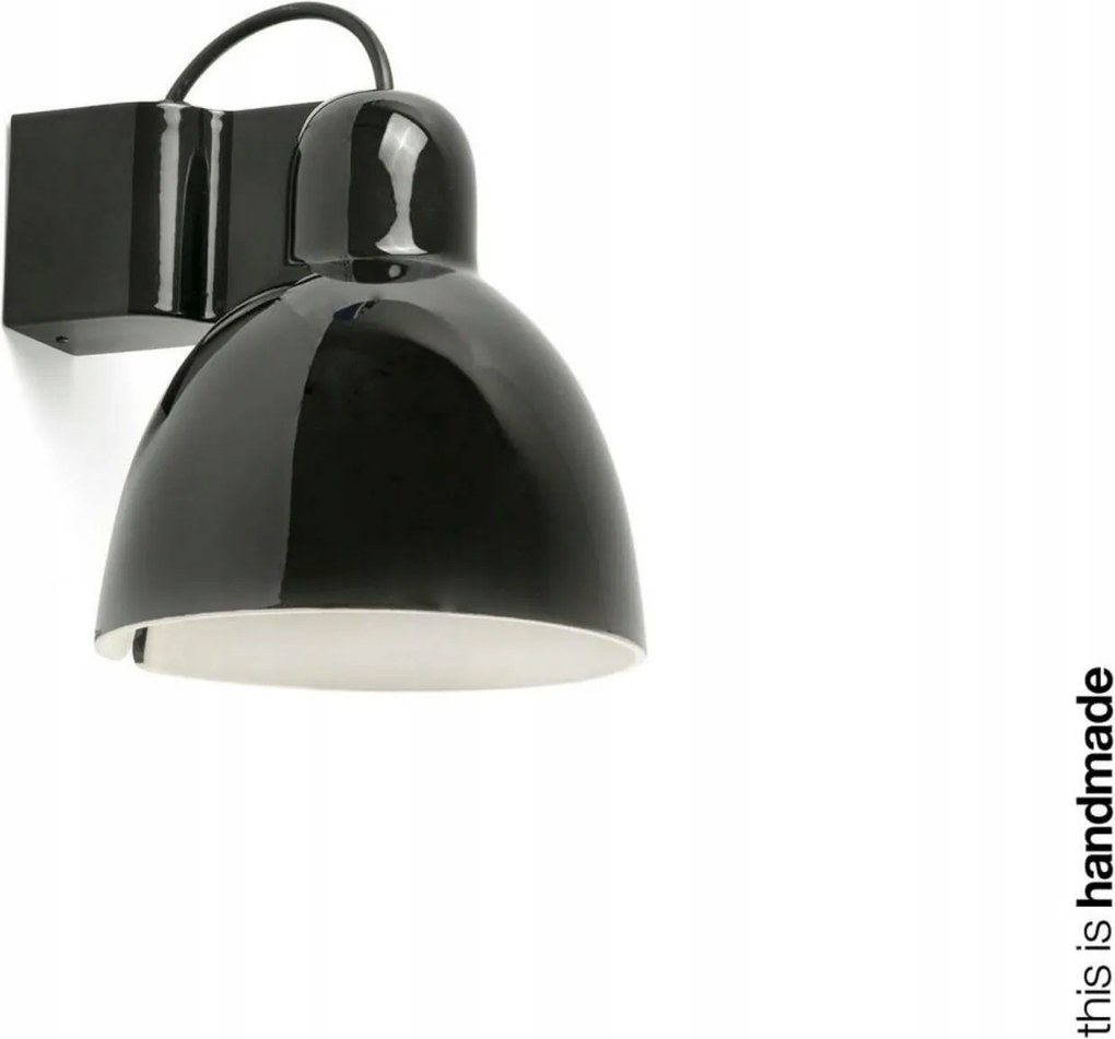 Faro Venice fali lámpa, fekete, kerámia ernyő, E27, 15W