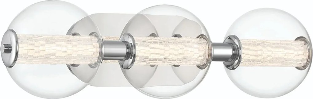 Quintiesse modern fürdőszobai lámpa atomo csiszolt króm átlátszó elsqn-atomo-3w-pc IP44