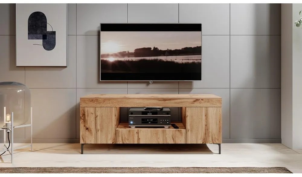 Tv szekrény/asztal Giuseppo (világítással) (lancester tölgy). 1098648