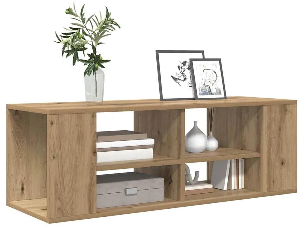 Fali TV szekrény kézműves tölgy 102 x 35 x 35 cm Faanyag
