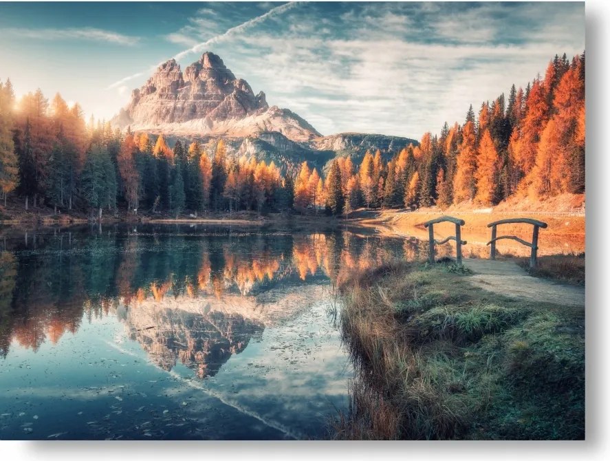 Tó Hegyek Erdő poszter 30x40 cm nyomtatás kép #132