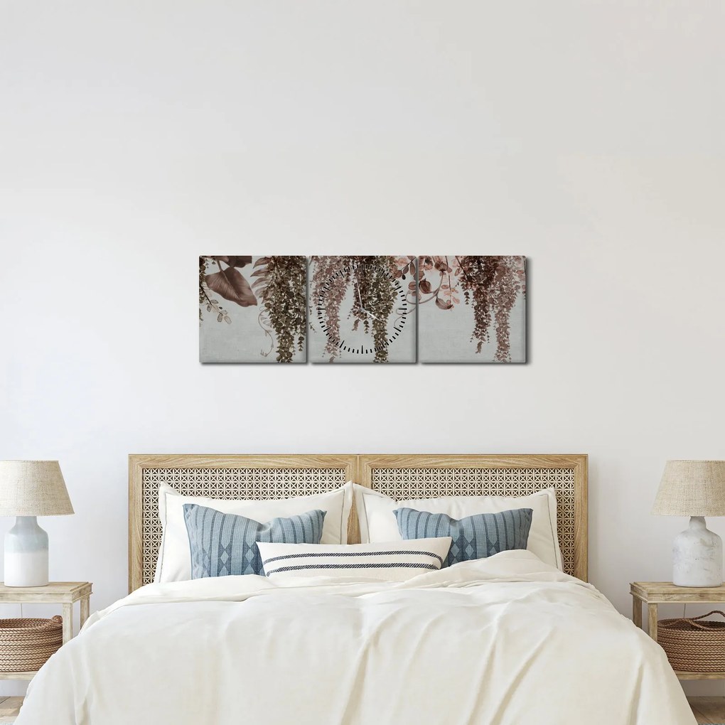 Kép - Növények (órával) (90x30 cm)