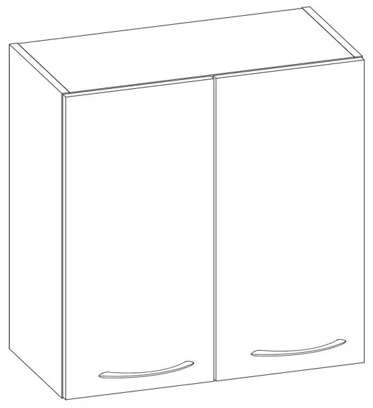 Dulap superior de bucătărie, culoare stejar Sonoma deschis / închis. LIVIA LV-04/G 60.