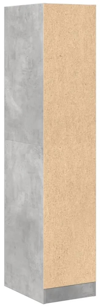 betonszürke szerelt fa patikaszekrény 30 x 41 x 144,5 cm
