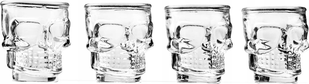 Koponya pohár szett 4 db-os vodka pohár, shotok koponya bár pub