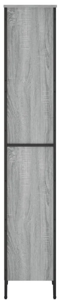 szürke sonoma színű szerelt fa könyvespolc 50 x 31 x 169 cm
