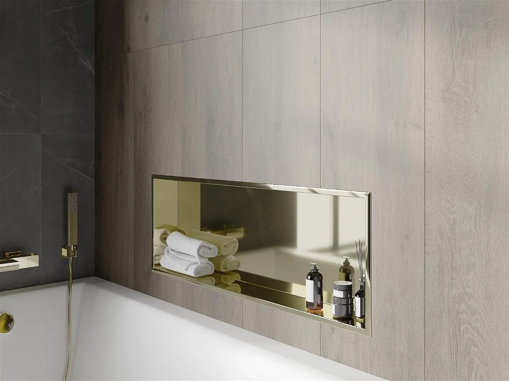 Mexen X-Wall-R falba építhetö polc falfülke 90 x 30 cm, arany - 1950903010 Falfülke