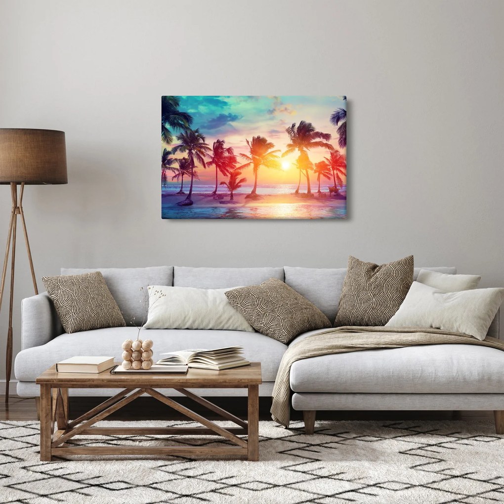 Kép - trópusi naplemente (90x60 cm)
