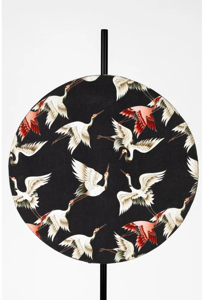 Fekete asztali lámpa textil búrával (magasság 71 cm) Jaylee – White Label