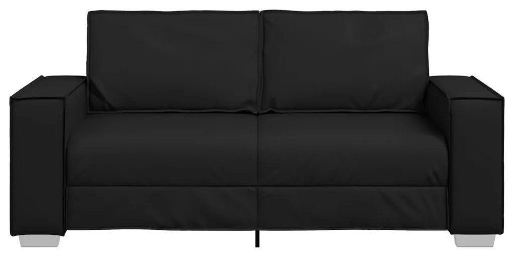 Kétszemélyes kanapé Fekete 140 cm Műbőr