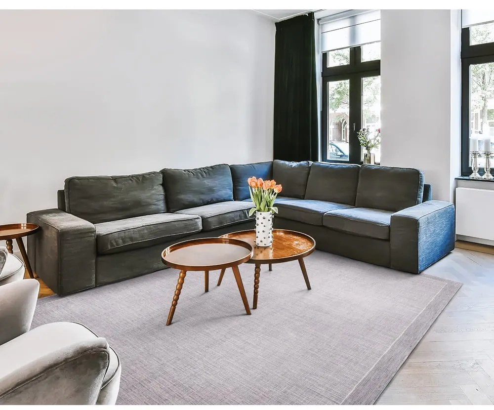 Szürke gyapjú szőnyeg 160x240 cm Linea – Agnella