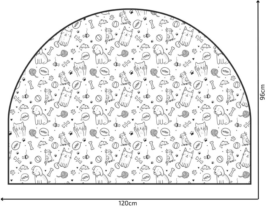 PIPPER. Védő textil falmatrica – Ív – Állatok Méret: 83x60cm, Indíték: névvel