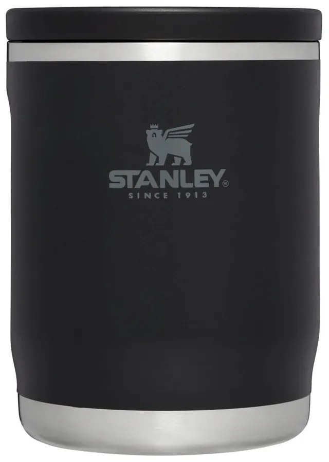 Fekete rozsdamentes acél ételtartó termosz 530 ml Adventure To-Go Black – Stanley