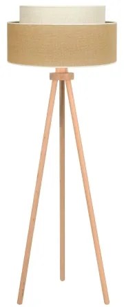 Duolla - Állólámpa YUTE BOHO 1xE27/15W/230V átm. 45 cm barna/krémes