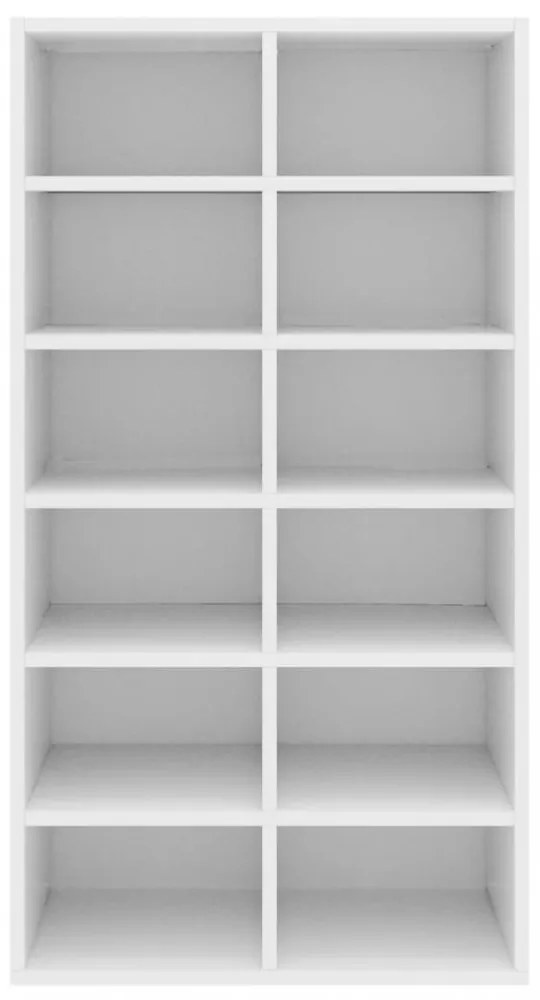 fehér szerelt fa cipőtartó 54 x 34 x 100,5 cm