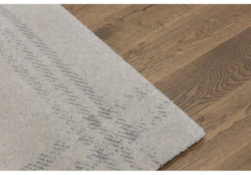 Krémszínű gyapjú szőnyeg 160x240 cm Calisia M Grid Rim – Agnella