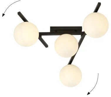 Mennyezeti lámpa SMART 4xE14/10W/230V fekete/fehér