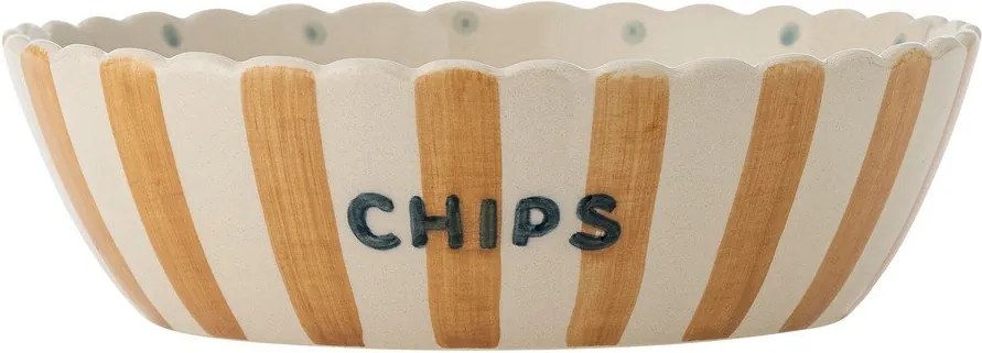 Sárga-krémszínű kerámia tál ø 24 cm Chip – Bloomingville