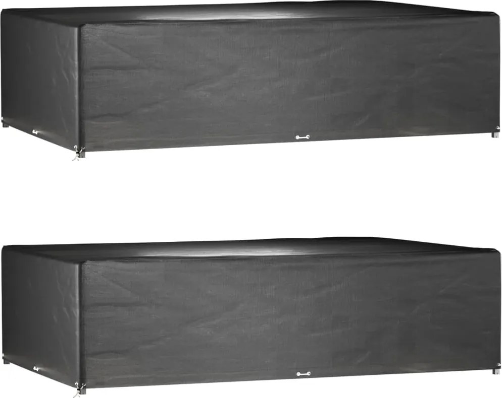 vidaXL 2 db téglalap alakú kerti bútorhuzat 16 fűzőlyukkal 325x205x90