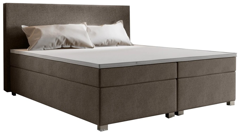 Franciaágy  Boxspring 160 cm Simon Comfort (barna) (matraccal tárolóhely nélkül). 1056323