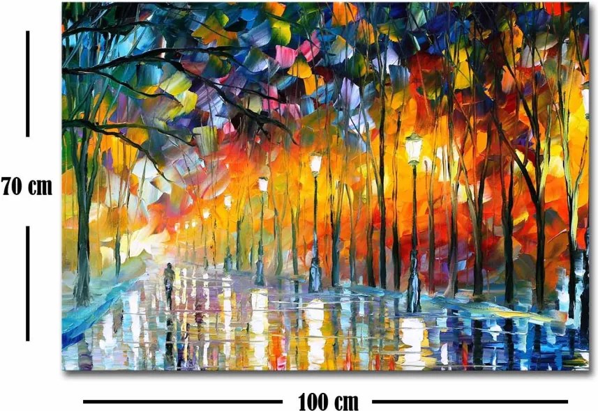 70100FAMOUSART-026 Leonid Afremov velúr vászonkép, 70 x 100 cm