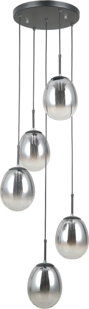 Italux modern függeszték meolo matt fekete füstös itxpnd-40825-5-bk