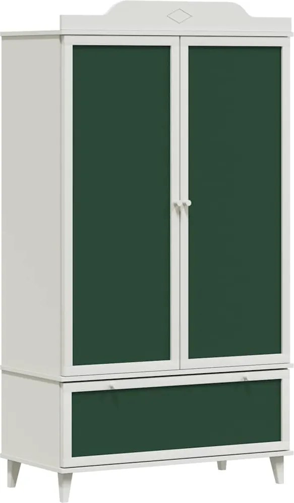 vidaXL Krétával Írt Dresser ROROS Fehér 90 x 45 x 165 cm Faanyag