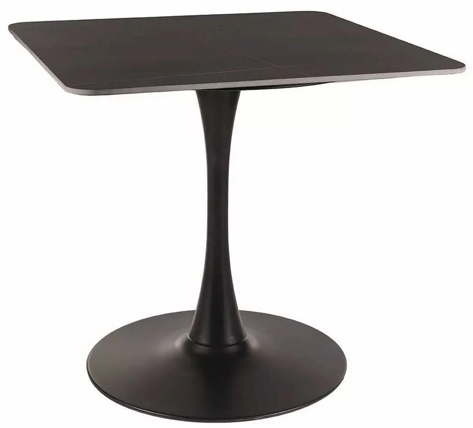 Espero étkezőasztal - négyzet, fekete márvány / fekete