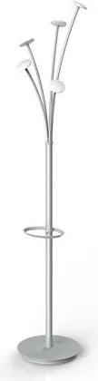 Ruhafogas, fém váz, műanyag akasztók, ALBA Festival, ezüstszürke-fehér (BAF2)