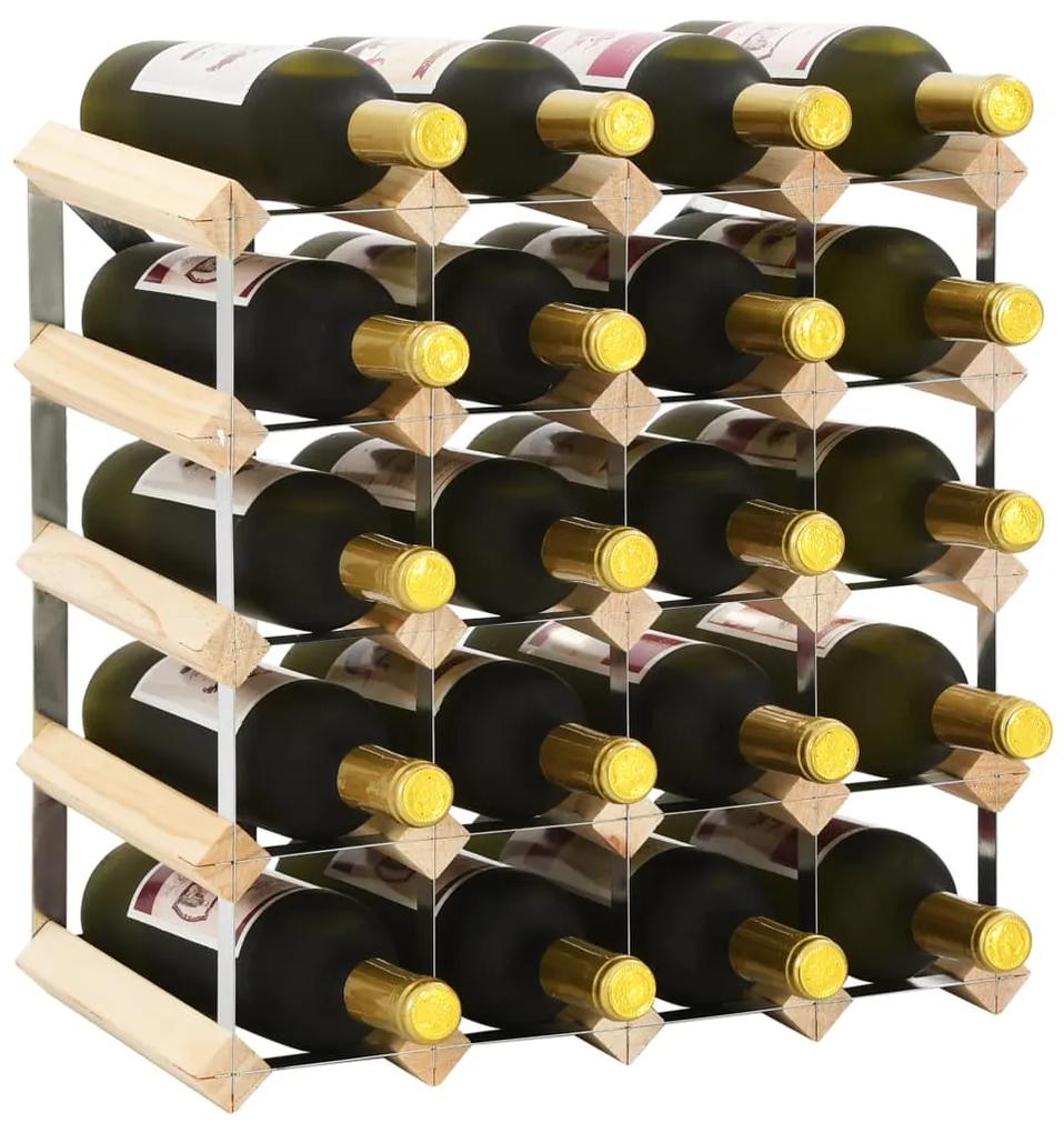 vidaXL tömör fenyőfa bortartó állvány 20 palackhoz