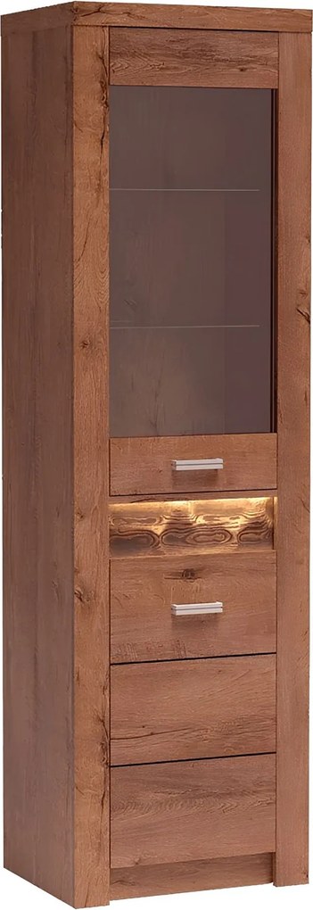 Vitrines szekrény, világos kőris, INFINITY I-04