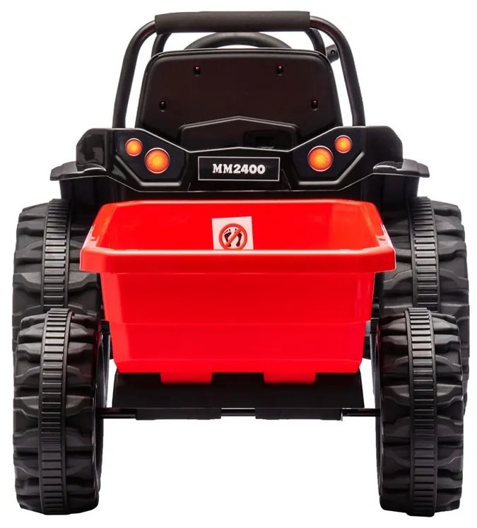Elektromos vontató pótkocsival Milly Mally Farmer piros