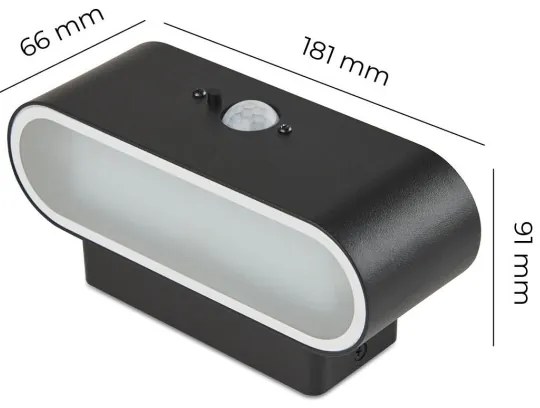 LED Szolár fali lámpa érzékelővel SOLARIS2 LED/2,5W/3,7V 4000K IP44