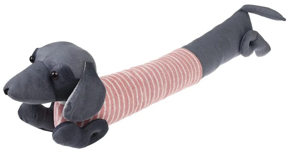 Rózsaszín-szürke huzatfogó párna 17x76 cm Sausage Dog – Rex London