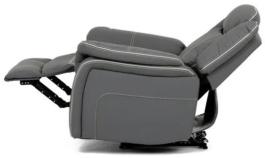 Elektromos vezérlésű szürke ökobőr dönthető fotel. TV-4119 GREY