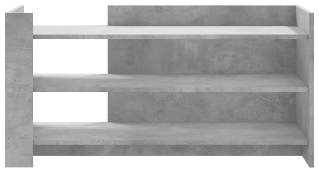 betonszürke szerelt fa dohányzóasztal 100 x 50 x 50 cm
