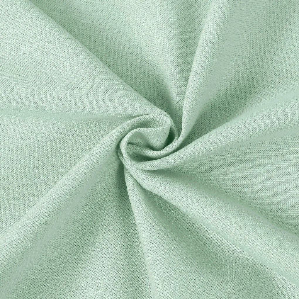 Goldea lenvászon keveréket tartalmazó körgumis lepedő - világos menta 80 x 160 cm