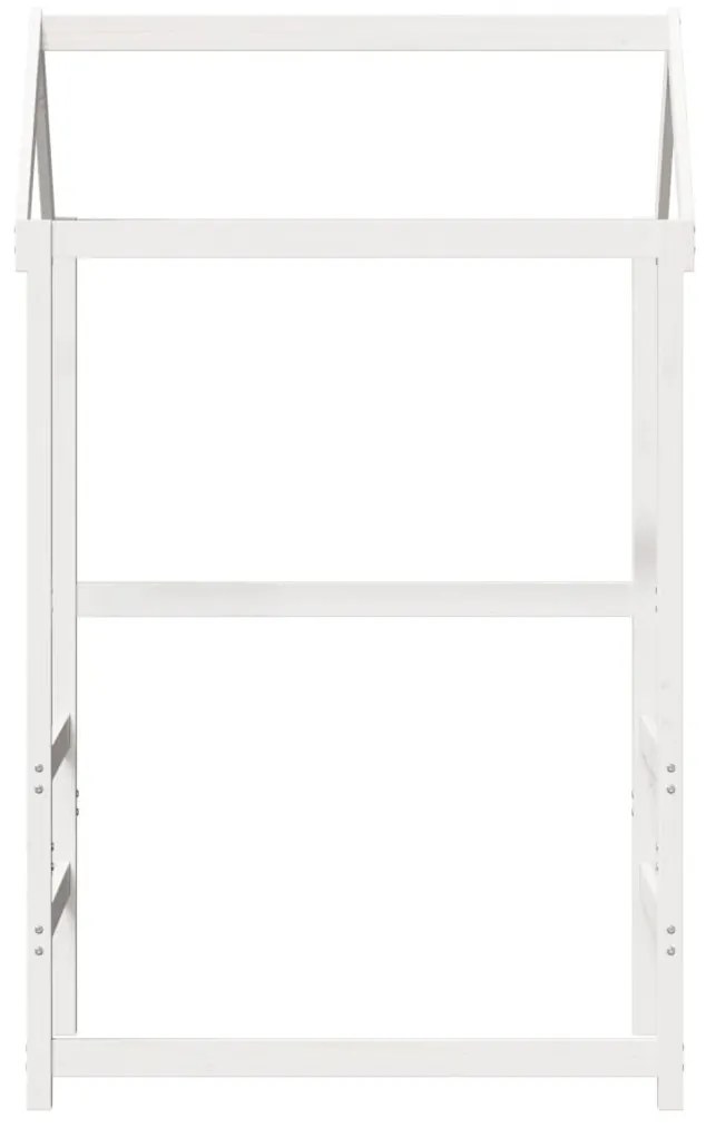 fehér tömör fenyőfa gyerekágytető 118 x 70 x 176,5 cm