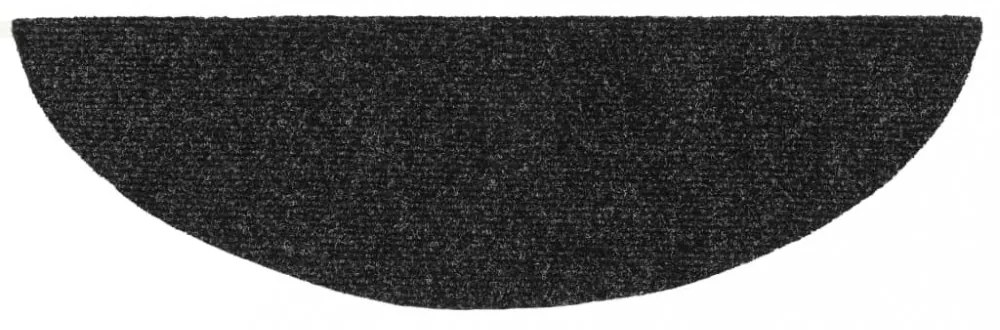 15 db sötétszürke öntapadós lépcsőszőnyeg 56x17x3 cm