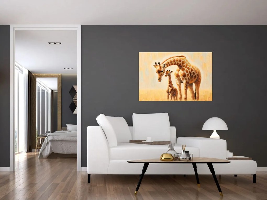 Kép - Zsiráfok (90x60 cm)