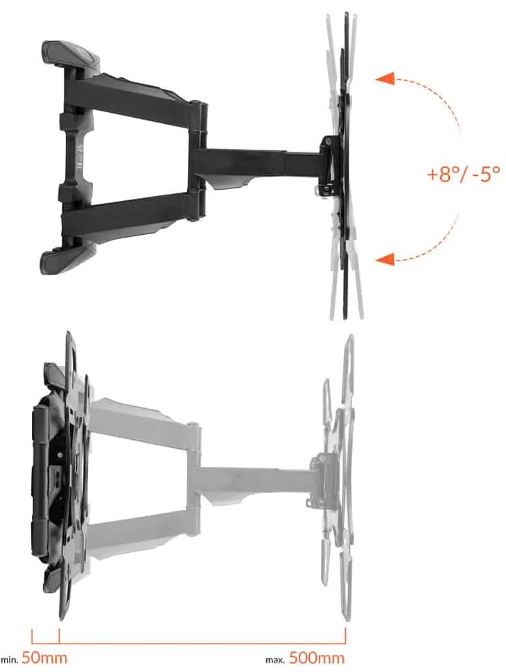 monzana® TV-tartó - VESA 400x400