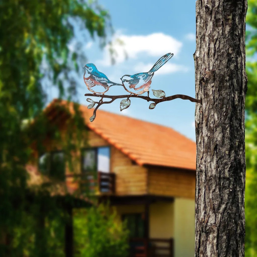 Bird fém kerti dísztárgy, 26×50 cm