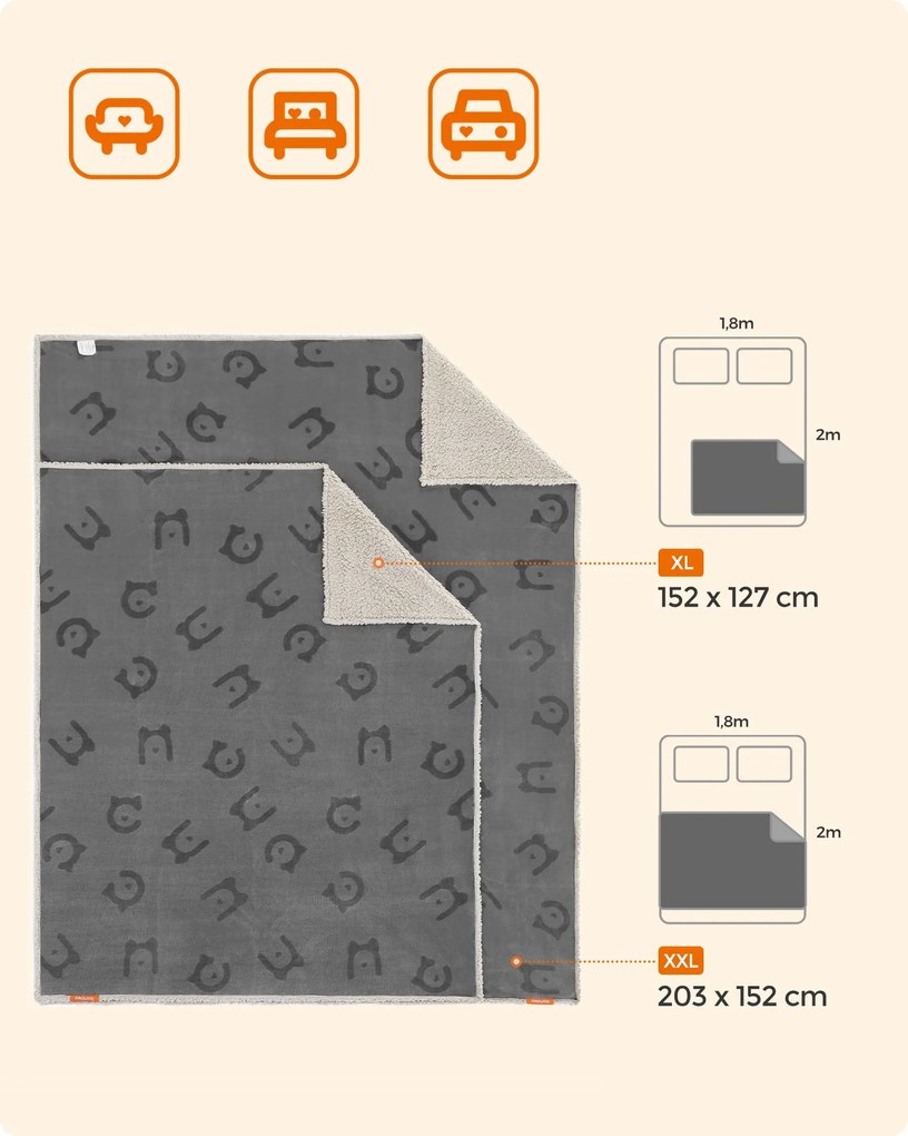 Vízálló kutyafedő nagy kutyáknak, mosógépben mosható, szürke