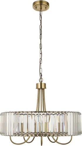 Endon 119610 - Láncos csillár VISCONTI 5xE14/6W/230V sárgaréz