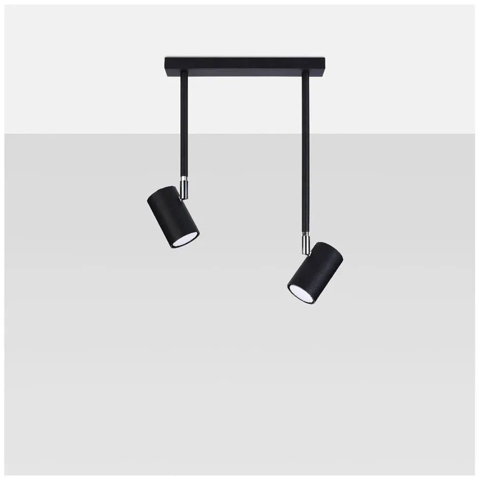 Fekete spotlámpa 10x30 cm Jones – Sollux