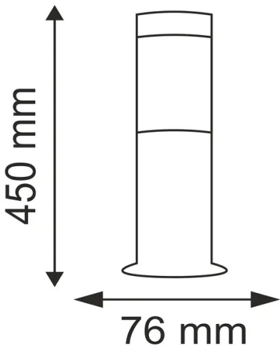 Kültéri lámpa OSLO 1xE27/10W/230V 45 cm IP44 antracit
