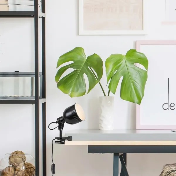 Rabalux 3092 - Lámpa klipsszel 1xE14/25W/230V fekete