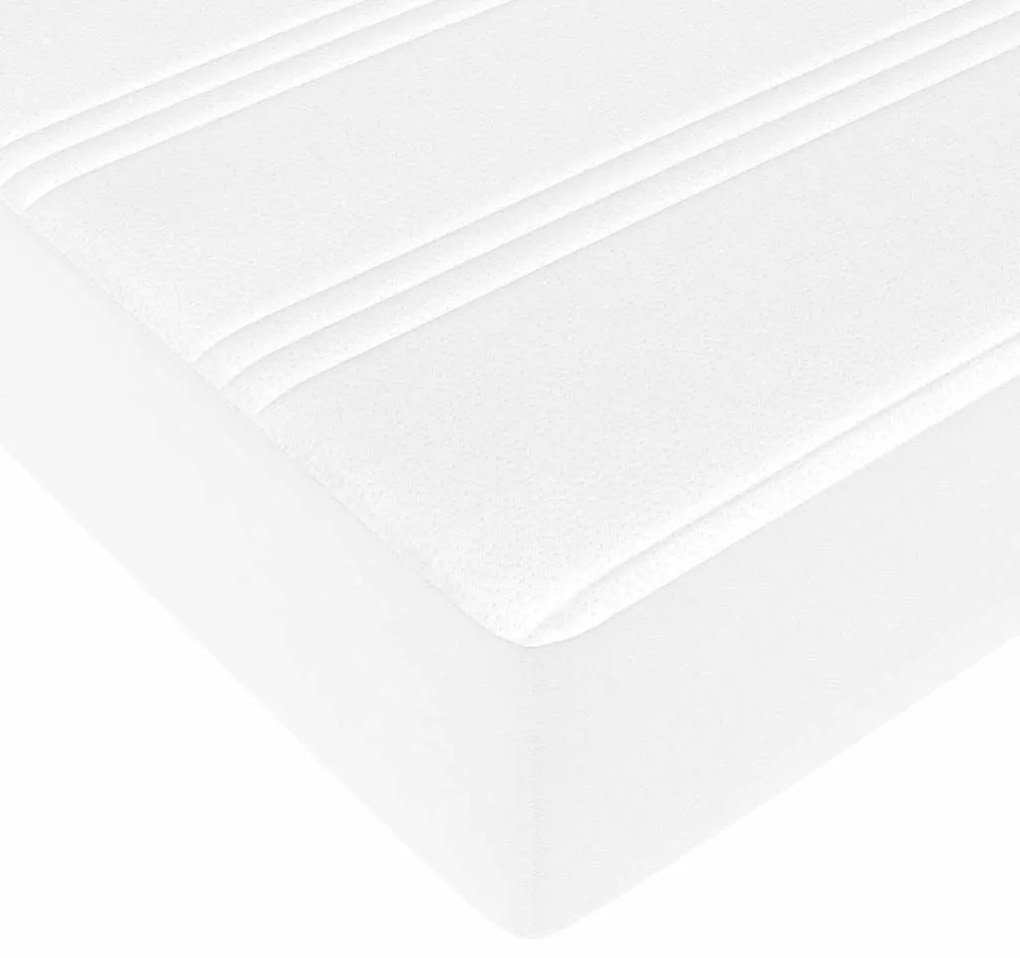 Ágykeret matraccal matracmal Tiszta fehér 180 x 200 cm Műbőr