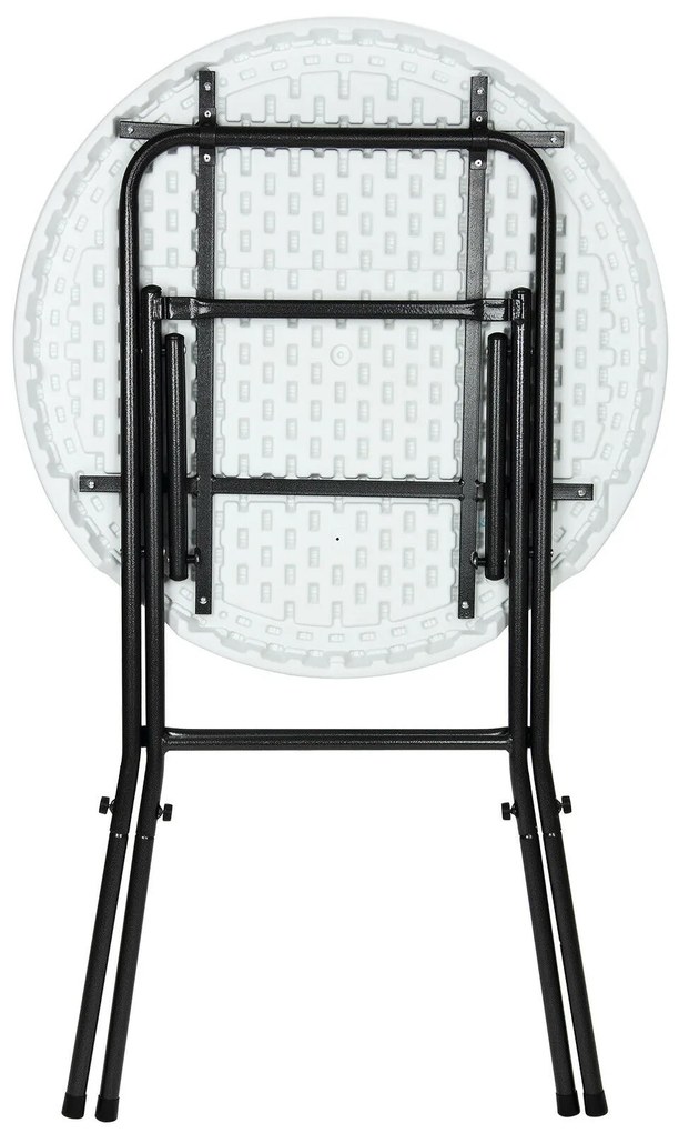 LYDA műanyag rendezvényasztal, Ø72x110cm, fehér Casaria